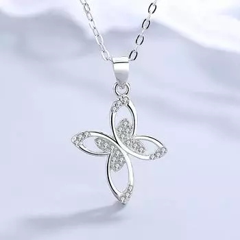 S925 Новый свежий кулон в виде бабочки в корейском стиле, модный особый интересный дизайн, кулон в виде чувства, серебро 925