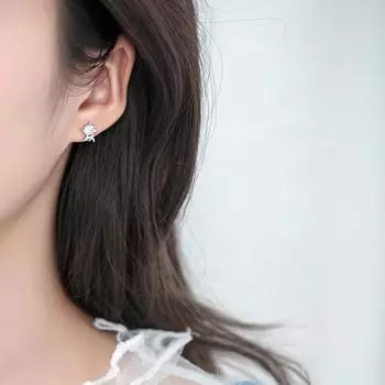 S925 посеребренные серьги с лосем, женский темперамент, простые и милые маленькие серьги Senshi с темпераментом, маленькие свежие серьги со сказочным сливовым оленем