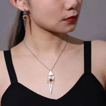 S925 серебро красный агат кулон дизайнер новое ожерелье легкие роскошные украшения ожерелье богини солнца 925 silver