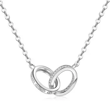 S925 Серебро Креативный Дизайн Цепочка На Ключицу Ins Wind Супер Фея Темперамент Аксессуары Подвеска Кольцо Переплетающиеся Ювелирные Изделия