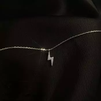 s925 серебро креативный дизайн ожерелье с подвеской в виде молнии для женщин новая мода простая цепочка на ключицы ювелирные изделия подарки для вечеринок серебряный