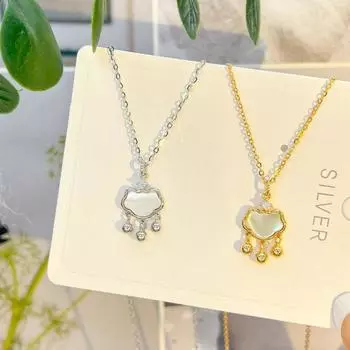 S925 серебро кулон с защитным замком, ожерелье, цепочка на ключицу для девочек, чтобы подарить подруге подарки