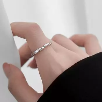 S925 Серебро Мо Пара Кольцо Свет Роскошный Простой Браслет Пара Кольца Высокий смысл Opening is adjustable