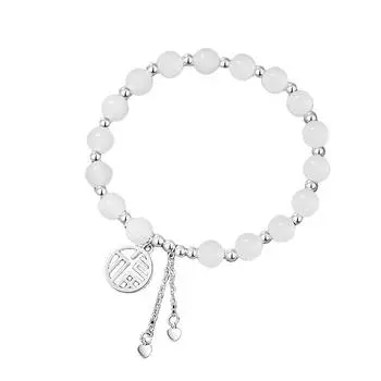 S925 Серебро Новый Китайский Стиль Благословение Хэтянь Нефритовый Браслет Персонализированный Китайский Стиль Текст Кисточкой Любовь Национальные Тенденции Ювелирные Изделия Adjustable size