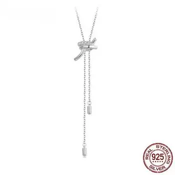 S925 серебро, регулируемые узлы, кулон, ожерелье, Y-образная цепочка на шею для женщин, оригинальный дизайн, модные ювелирные изделия, подарок