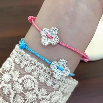 S925 Серебро Серебряный браслет Teta Hand Hands Handmade