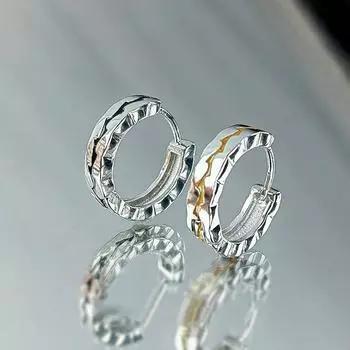 S925 серебряная пряжка с трещиной, модная мужская и женская серьга