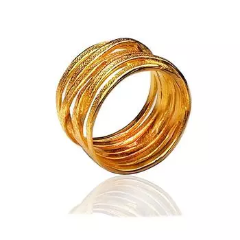 S925 серебряное гальваническое золотое модное ретро европейское и американское преувеличенное женское простое серебряное кольцо 6