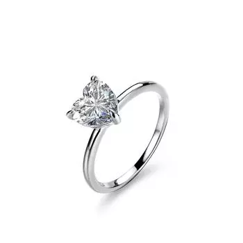 S925 серебряное кольцо 2 карата с муассанитом в форме сердца, любовное кольцо для женщин, обручальное кольцо, обручальное кольцо, подарок для подруги 9