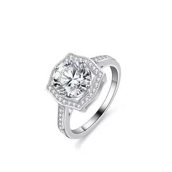 S925 серебряное кольцо 2 карата с муассанитом и муассанитом с бриллиантами, женское обручальное кольцо, обручальное кольцо, подарок для подруги 9