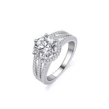 S925 серебряное кольцо 2ct муассанит обручальное кольцо обручальное кольцо подарок для подруги изысканный ювелирный подарок
