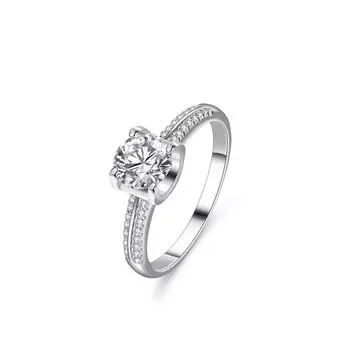 S925 серебряное кольцо с муассанитом и муассанитом в виде креста, женское двухрядное кольцо, обручальное кольцо, предложение, кольцо с бриллиантом, подарок для подруги, изысканный ювелирный подарок 9