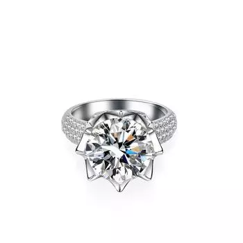 S925 серебряное кольцо с муассанитом муассанит 5 карат обручальное кольцо обручальное кольцо подарок для подруги изысканный ювелирный подарок 9