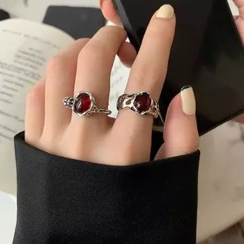 S925 Серебряное Необычное Полое Креативное Регулируемое Кольцо для Женщин Модное Овальное Кристалл Циркон Свет Роскошные Свадебные Украшения Adjustable серебряный