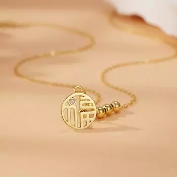 S925 Серебряное ожерелье бренда Fu с подвеской в виде персонажа Fu из шести бусин, цепочка с крестом, ниша, цепочка на ключицу, ювелирные изделия, мода 925 Silver