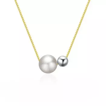 S925 Серебряное простое жемчужное ожерелье для женщин, высококачественная круглая цепочка на шею с бусинами, персонализированная модная цепочка на ключицу 925 Silver