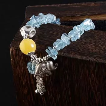 S925 Серебряные аксессуары Женские аксессуары для слонов ручной работы Resizable