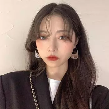 S925 серебряные игольчатые преувеличенные серьги женские интернет знаменитости ретро стиль Гонконг мода темперамент хипстер простая личность 925 Silver