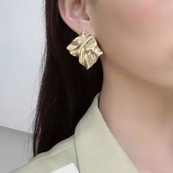 S925 Серебряные игольчатые трендовые серьги-гвоздики, металлические креативные серьги нерегулярной формы, модные украшения для женщин (5шт бесплатная доставка)