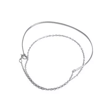 S925 Серебряный браслет ALS Женский двухслойный браслет в холодном стиле Нишевый дизайн Ins Браслет лучшего друга Adjustable size