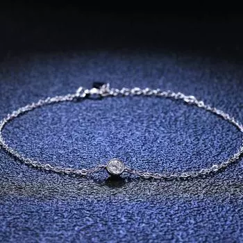 S925 Серебряный браслет Браслет из муассанита Муассанит T Домашний браслет с пузырьками Женская модель Adjustable size