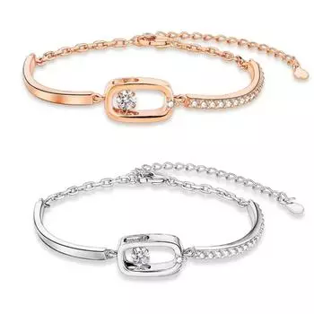 S925 Серебряный браслет из муассанита Умный браслет из 30 предметов Легкие роскошные нишевые ювелирные изделия высокого класса Adjustable size