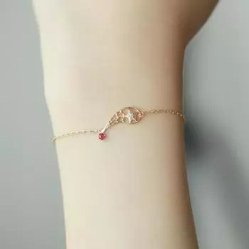 S925 Серебряный браслет из натурального рубина с метеором, женский комплект ожерелья в японской и корейской версии с маленьким свежим звездным ожерельем 18CM