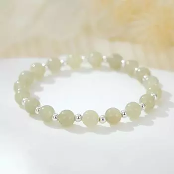S925 Серебряный браслет из свежего нефрита Hetian для женщин, элегантный нишевый дизайн, новый браслет в стиле ретро Adjustable size