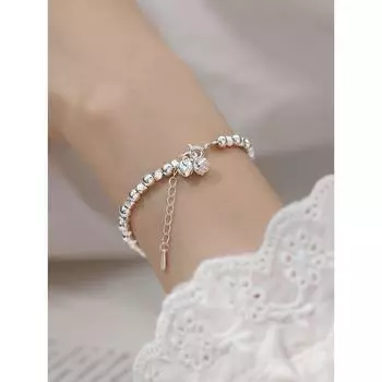 S925 Серебряный браслет Lotus Seedpod Bud Сломанный серебряный браслет для пары Женский легкий роскошный изысканный браслет 925