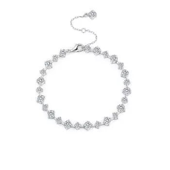 S925 Серебряный браслет с муассанитом Galaxy, полный бриллиантов, легкий роскошный изысканный браслет из высококачественного серебра с муассанитом для женщин 20CM