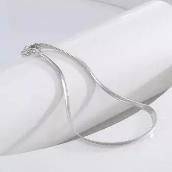S925 серебряный браслет женский модный темпераментный браслет-лезвие хип-хоп ветер плоская змея костяная цепочка ручная работа ювелирные изделия прямые продажи с фабрики 925 Silver белого золота