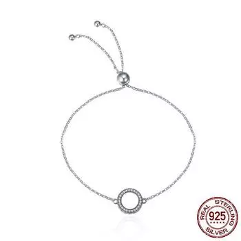 S925 Серебряный модный браслет Аксессуары Женский циркон Персонализированный браслет из бисера 925