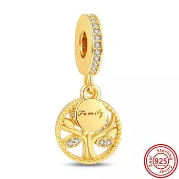 S925 Серебряный полый кулон в виде дерева с листьями и бабочками, бусины, защитная цепочка, подходит для оригинального браслета-подвески, женские модные ювелирные изделия «сделай сам»