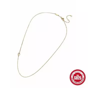 S925 Silver Fashion Small Hand Necklace Female Creative Simple Palm Pendant Jewelry Short Collarbone Chain Adjustable 925 Silver золотой