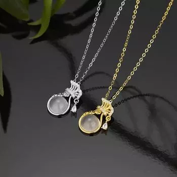 S925 Silver Lucky Bag Necklace Women s Light Luxury Antique Money Bag Pendant 2025 New Clavicle Chain Premium Holiday Gift 925 silver