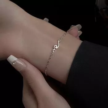 S925 Silver Mountain Alliance Oath Браслет для пары Женский простой нишевый дизайн Мужской и женский браслет Подарок на День святого Валентина Adjustable size