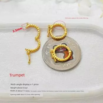 S925 Silver Plated Universal Buckle Carrying Strap Necklace Sliding Buckle Lock DIY Accessories Buckle Open Ring SK134-Universal buckle-small size 1