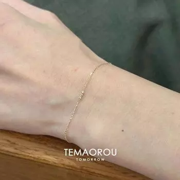 S925 Silver Plating 10K Gold Extremely Fine Three Mini Rhinestone Bracelet Female Spring and Summer Hand Jewelry Accessories Accessible Luxury Fancy s925 silver champagne gold bracelet single ~