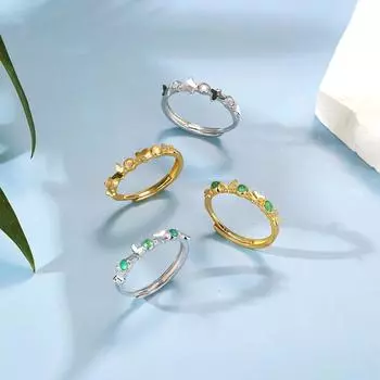 S925 silver retro texture jewelry, high-end natural chalcedony butterfly ring, women s open ring opening adjustable