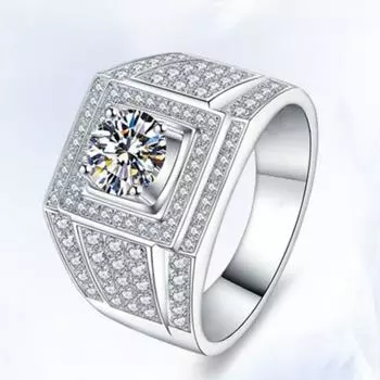 Серебряное кольцо S925, модное кольцо с бриллиантами, новое властное кольцо с бриллиантами из циркония, мужское кольцо с бриллиантами, роскошное кольцо с бриллиантами 7