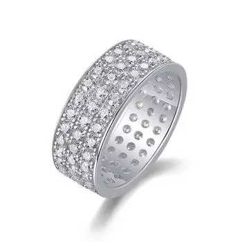 S925 Silver Ring Moissanite Luxury Inlaid Ring Panyu Beauty 5