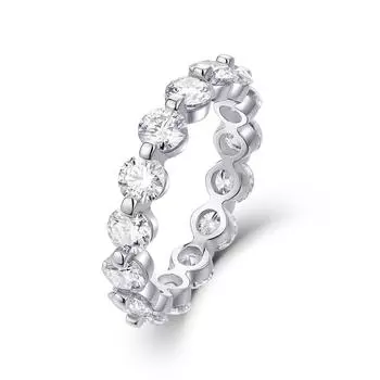 S925 Silver Ring Moissanite With Closed Ring Beauty 5