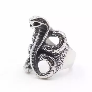 Серебряное кольцо S925, ретро-кольцо в виде змеи черного цвета, кольцо в виде гидры для мужчин и женщин, преувеличенный ангел, памятное путешествие 10