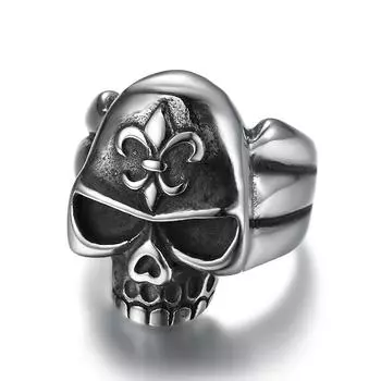 Серебряное кольцо S925 с черепом, персонализированное резное кольцо в форме черепа 7