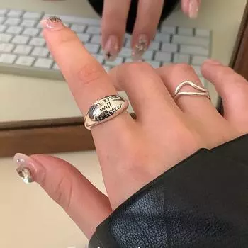 Кольцо из стерлингового серебра S925, простое, стильное, женское, доступное, роскошное, модное, персонализированное, изящное и дикое, особый интерес, дизайн, усовершенствованное открытое кольцо Opening is adjustable