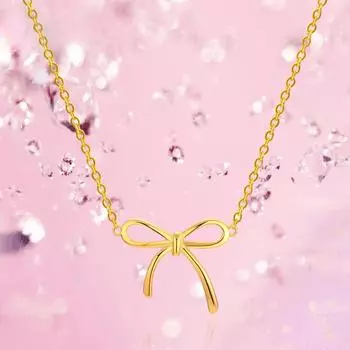 Ожерелье-бантик из стерлингового серебра 925 пробы в корейском стиле, простое, подходящее ко всему, девичье ювелирное изделие в виде цепочки на ключицу 925