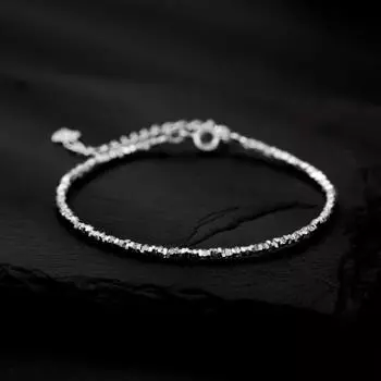 S925 sterling silver broken taels necklace combination female Internet celebrity niche versatile temperament broken silver collarbone necklace 925 Silver