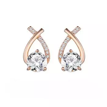 S925 Sterling Silver Cross Stud Earrings, Small Fragrant Style, High-End Earrings, Niche Design, Exquisite And Small Earrings. 925 Silver