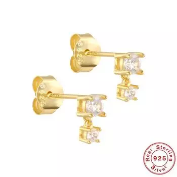 S925 Sterling Silver Diamond Earrings Earrings Clips Fashion Versatile Creative Ear Buckles Earrings 925 Silver