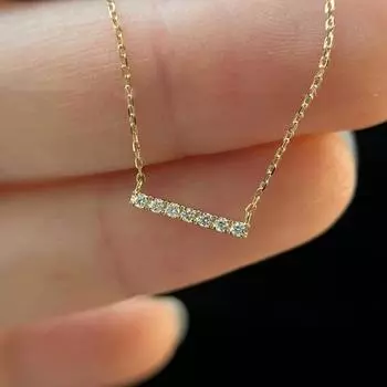 Ожерелье из стерлингового серебра S925 пробы с бриллиантами, женское, сексуальное, легкое, роскошное и простое, ультратонкая цепочка на ключицу 925